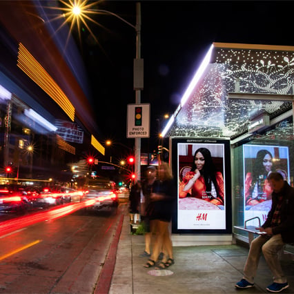out of home advertising los angeles digital street furniture