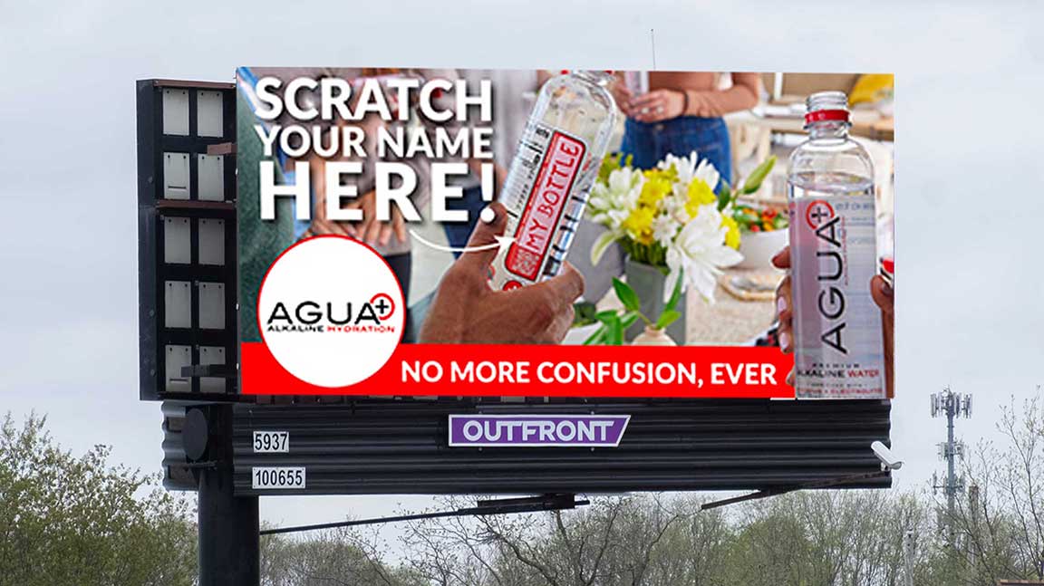 Agua Plus digital poster billboard