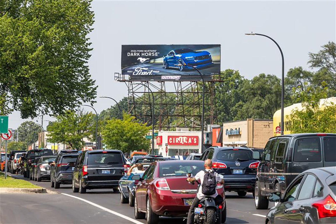 Ford billboard in Detroit