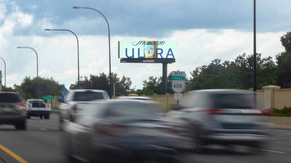 Michelob Ultra billboard in Orlando