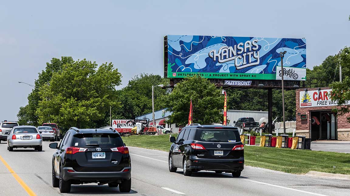 Spray bulletin billboard in Kansas City