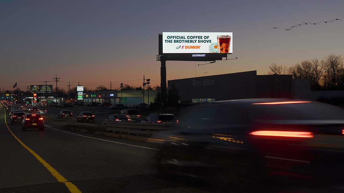 Contextually relevant Dunkin' ad in Philadelphia