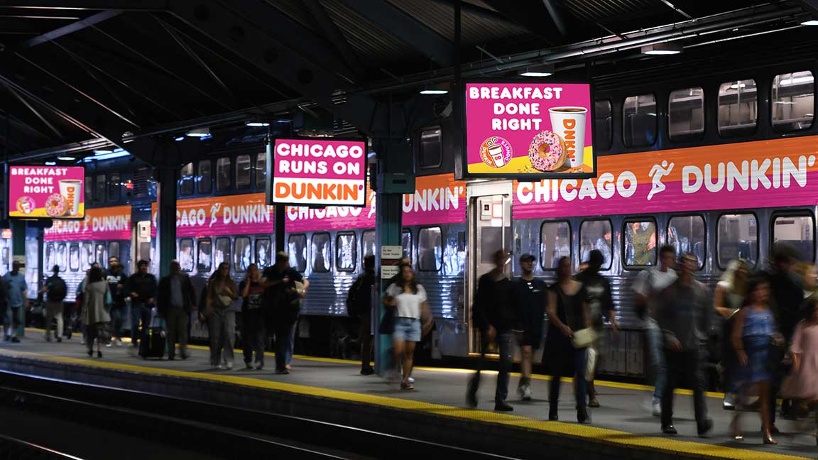 Metra Dunkin' Station Domination at Ogilvie Transportation Center