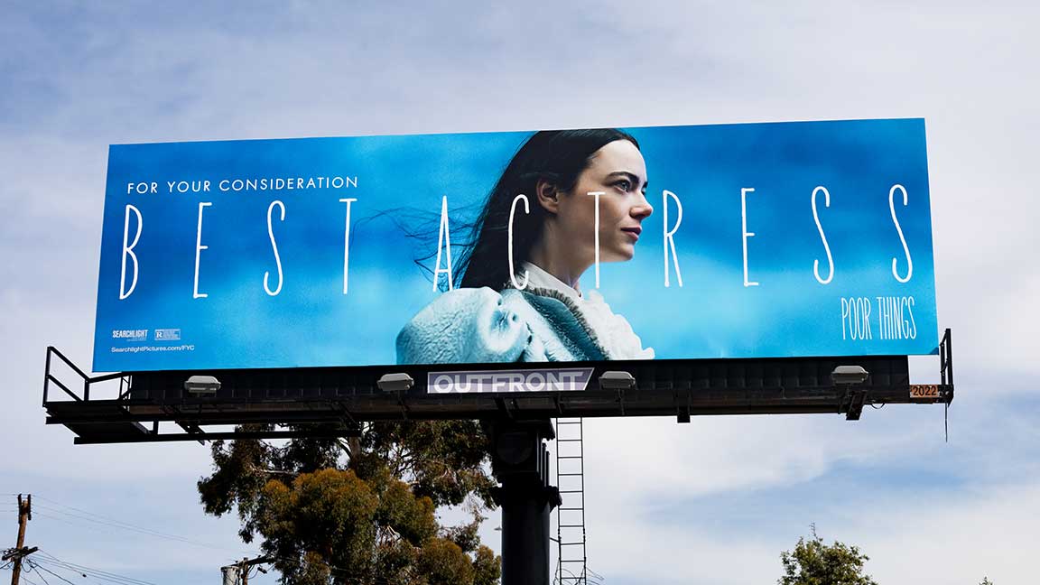 Emma Stone FYC billboard