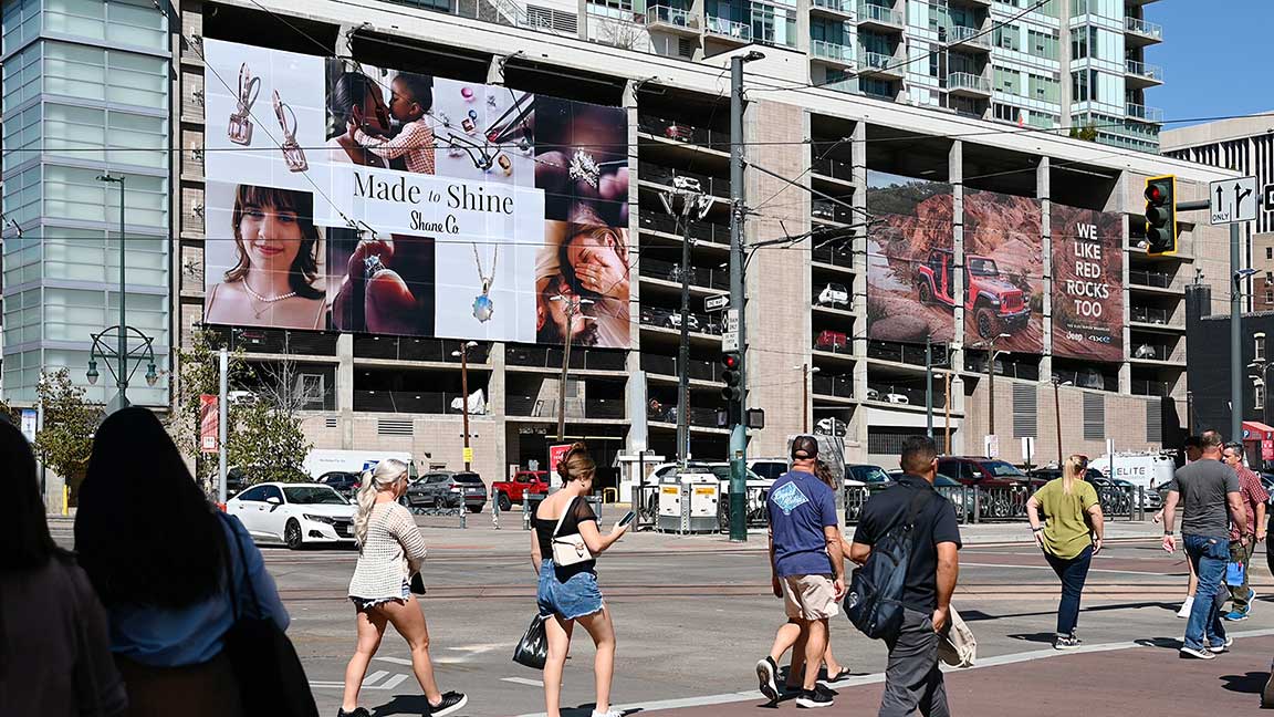 Denver wallscape billboards