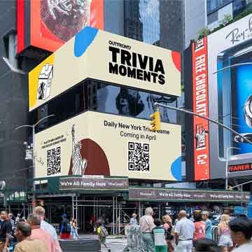 out of home digital billboard advertising trivia moments new york city