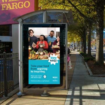 out of home bus shelter advertising wild aid