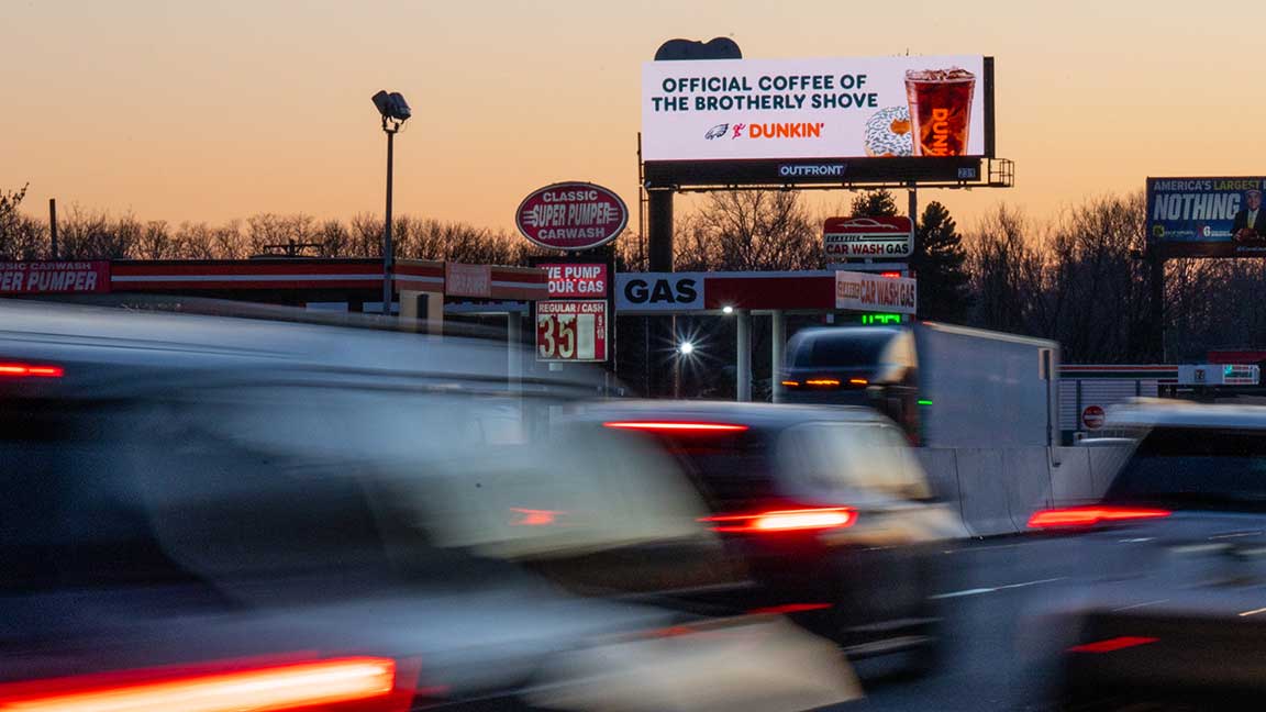 Contextually relevant Dunkin ad in Philly