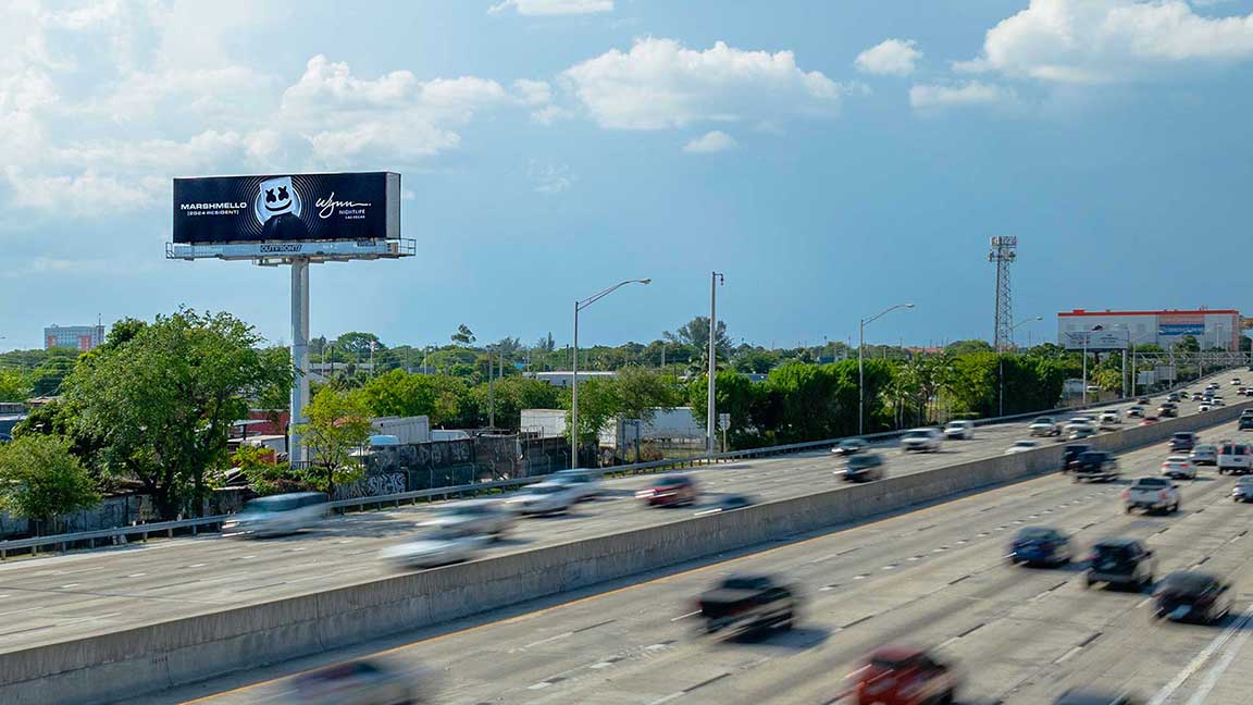 Wynn Nightlife digital billboard in Miami