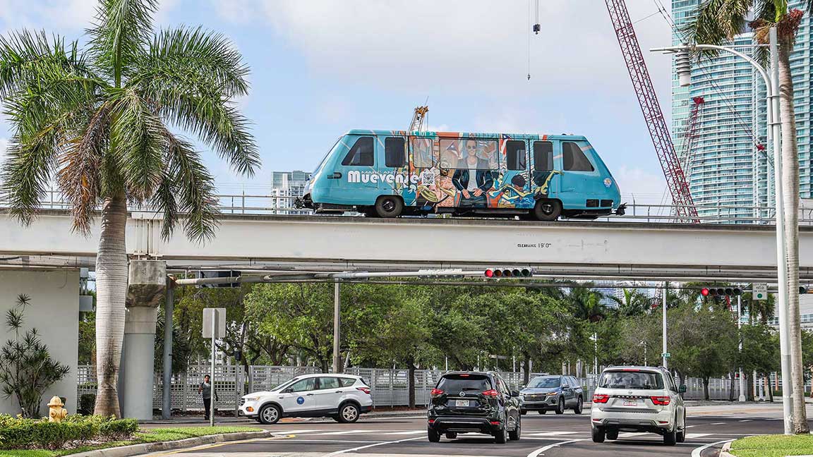 Ad on Miami Metromover