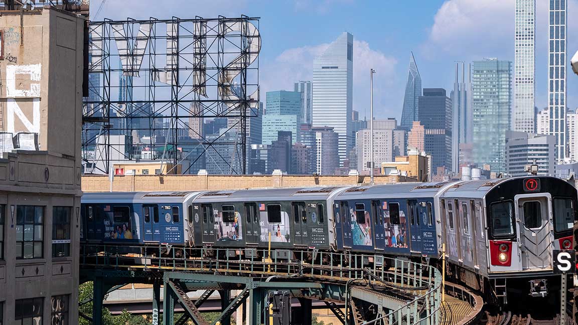 New York City subway exterior wrap campaign for IHG