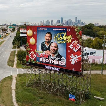 out of home billboard advertising pusch and nguyen Personal injury law firm