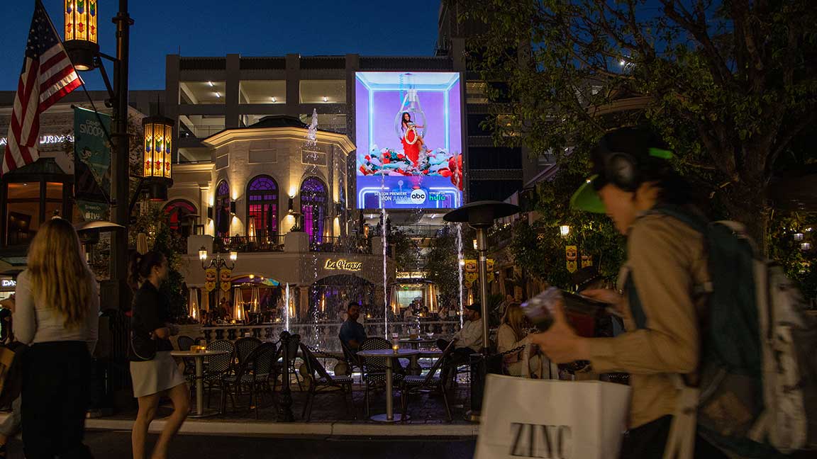 Dimensional 3D billboard at The Grove in Los Angeles