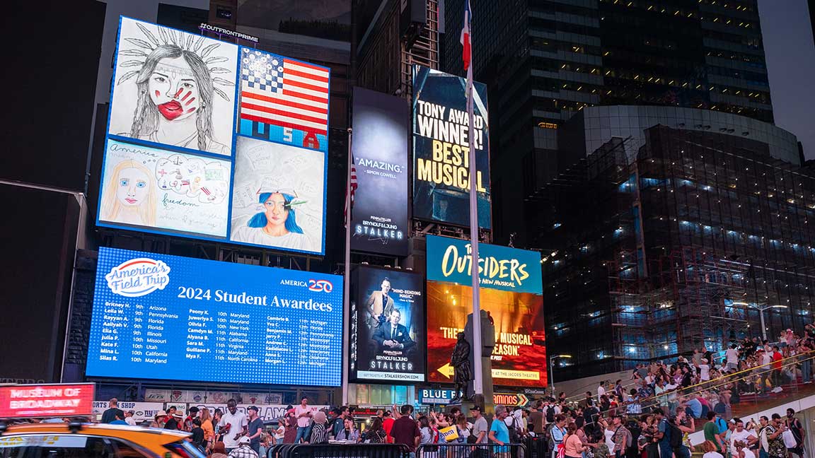 Duffy's Duo digital billboards in Times Square