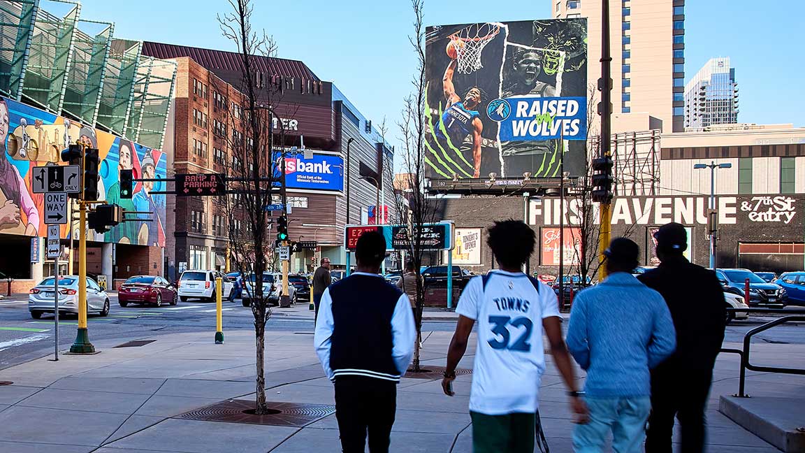 Billboard for Minnesota Timberwolves