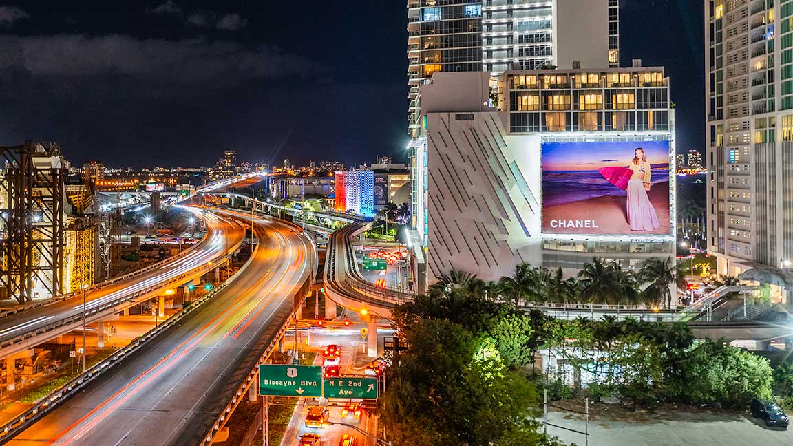 Chanel OUTFRONT PRIME billboard in Miami