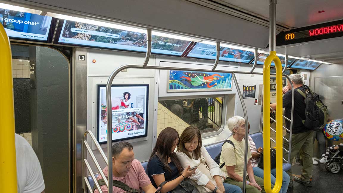 Subway Livecard MAX ad DOOH campaign for eBay