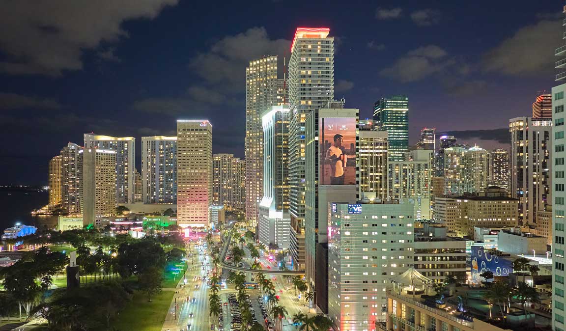 Stanley OOH advertisement featuring Lionel Messi on OUTFRONT PRIME wallscape in Miami during Art Basel