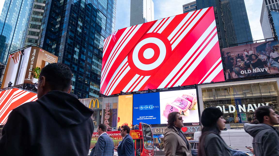 out of home digital billboard advertising times square target