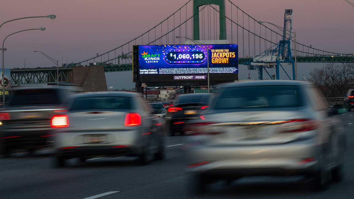 DraftKings digital billboard in Philadelphia