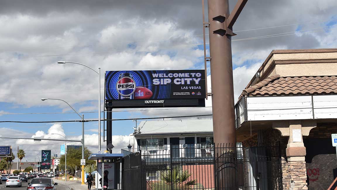 Pepsi campaign in Las Vegas during the Super Bowl