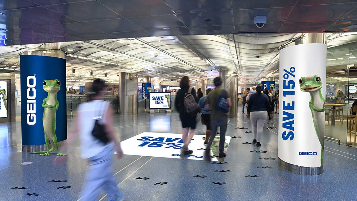 Geico Station Domination at Metra's Millennium Station
