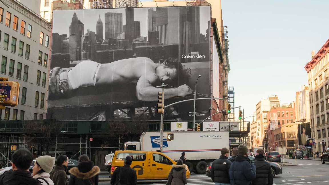 out of home billboard advertising new york city calvin klein