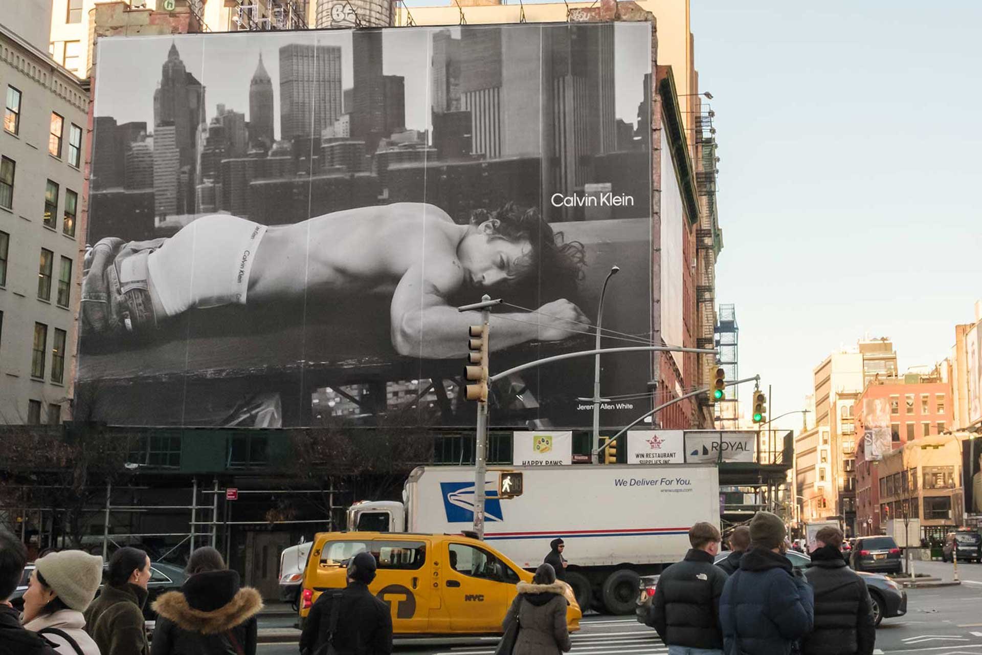 out of home billboard wall advertising new york city calvin klein