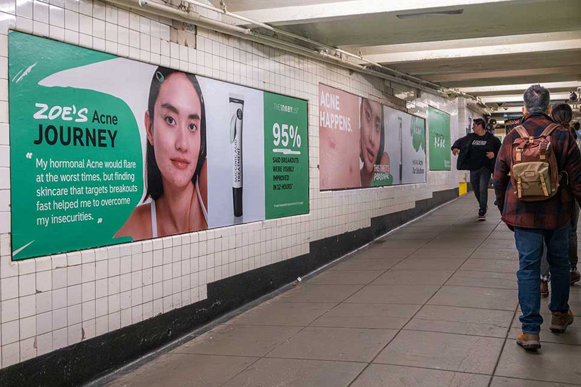 womens history month outdoor advertising new york city transit the inkey list