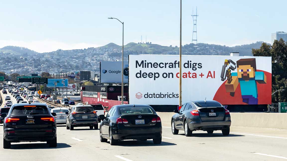 Minecraft billboard in San Francisco
