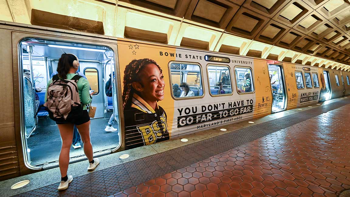WMATA Metrorail train wrap media in Washington, D.C.