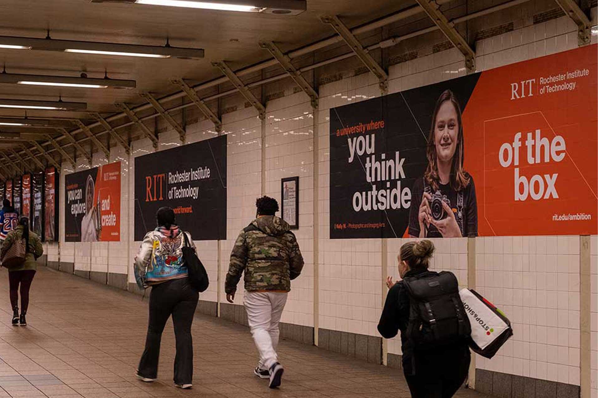 RIT Station Domination at Times Square/42nd Street in New York out of home advertising transit