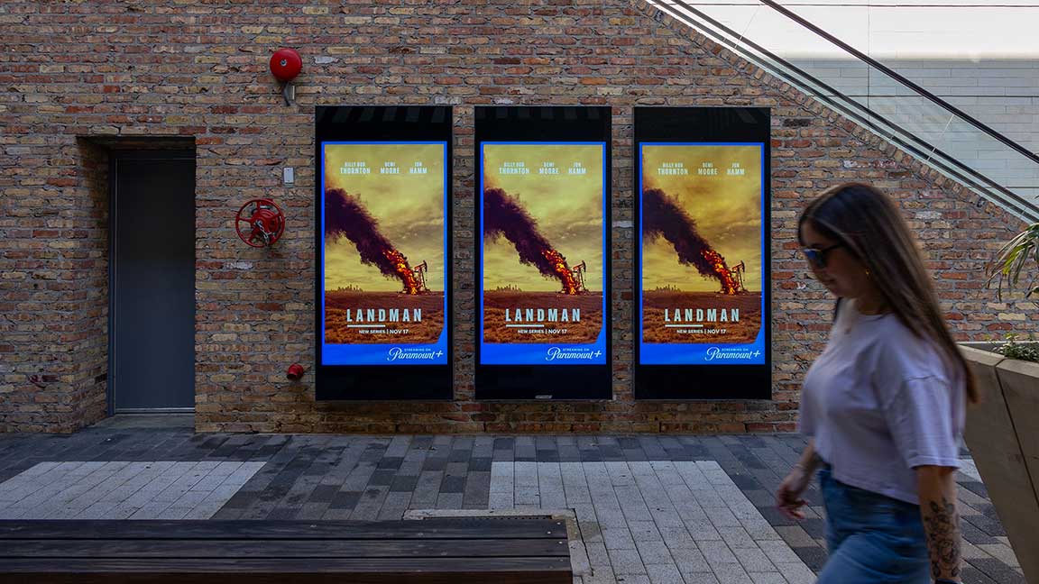 Liveboard triptych with Paramount+ ad for Landman