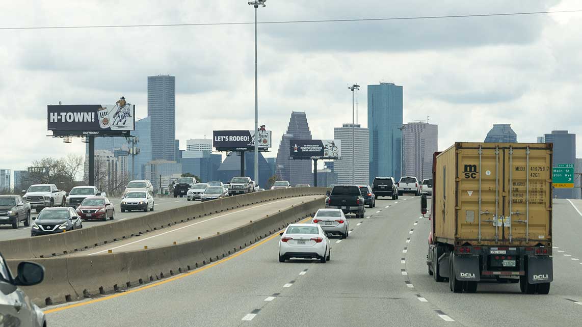 Miller Lite Burma-Shave style sequential billboards in Houston