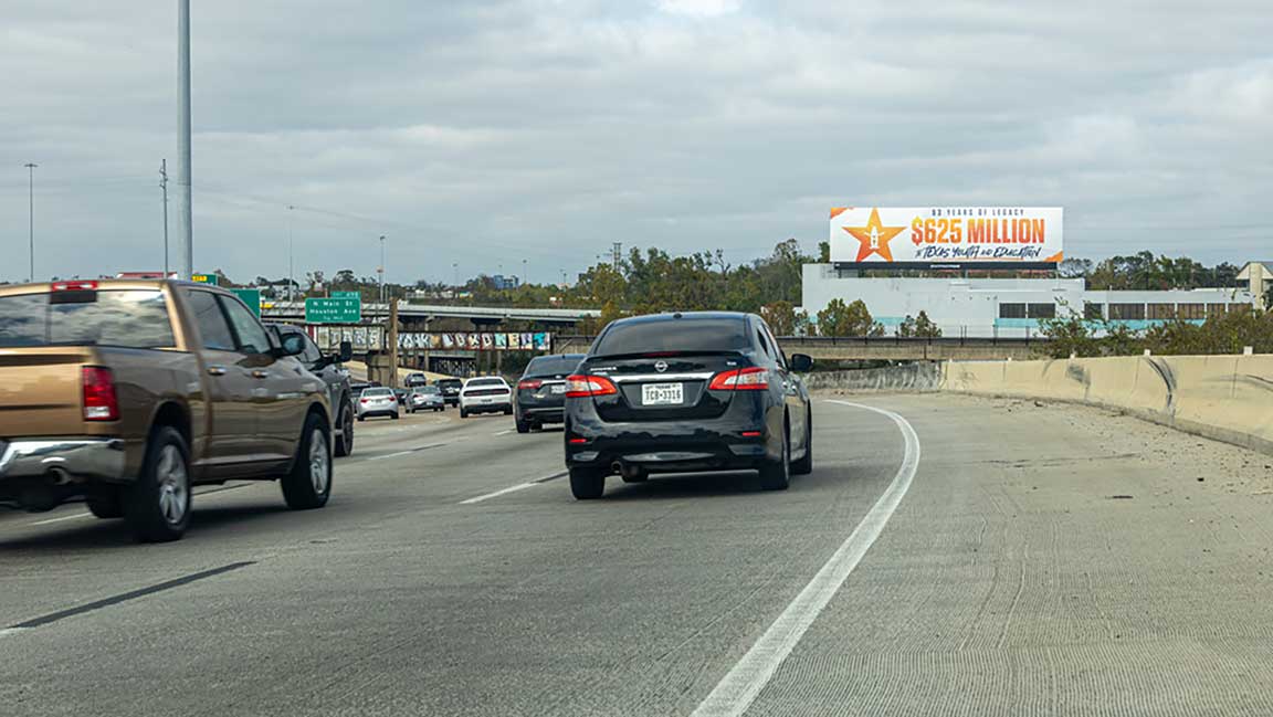 Houston Rodeo billboard alongside highway