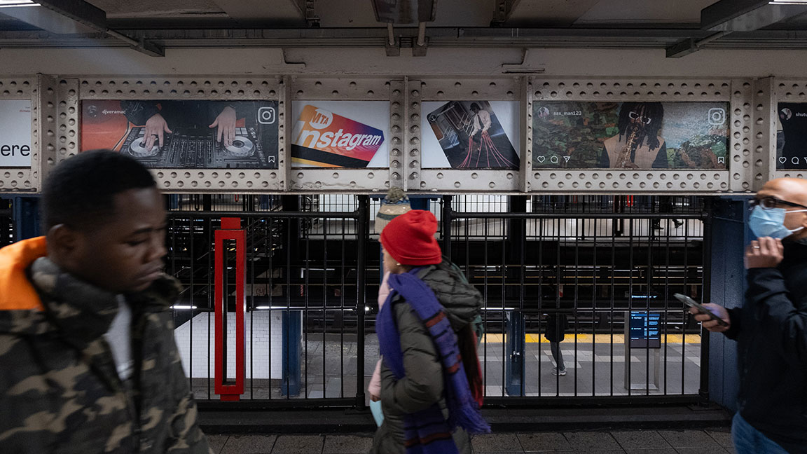 Meta Instagram NYC subway campaign featuring influencers 