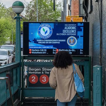 SUNY Canton new york subway digital urban panel out of home advertising 