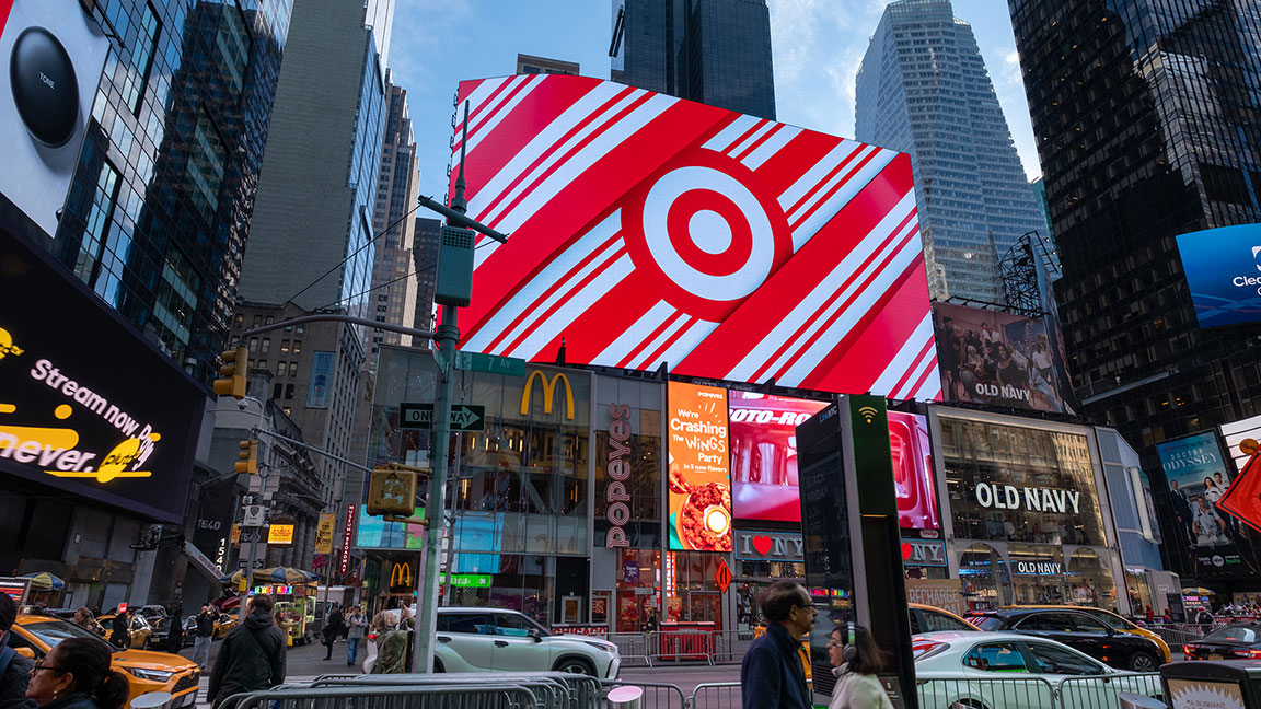 Times Square DOOH advertisement for Target