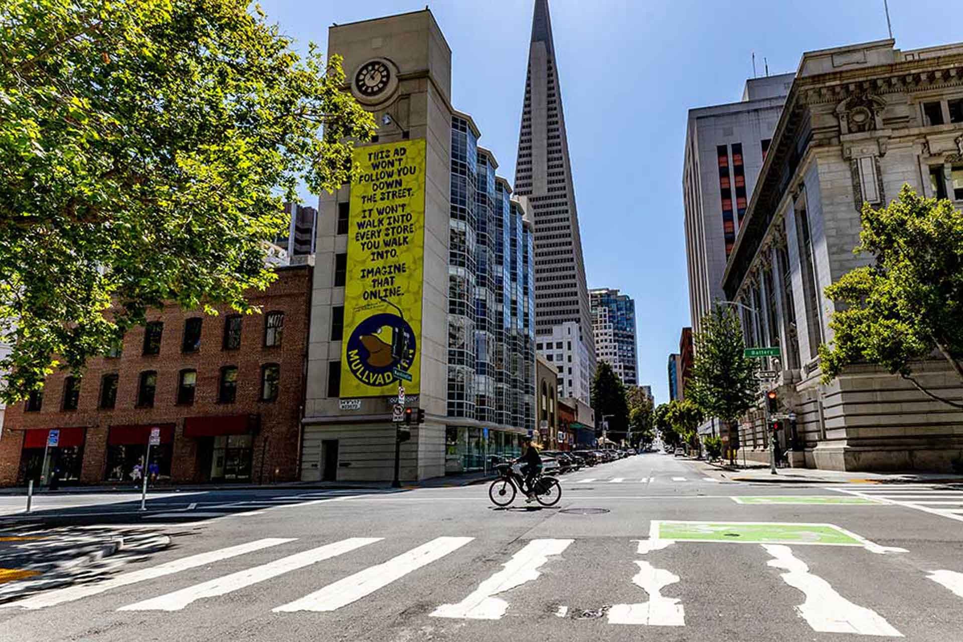 mullvad vpn wallscape out of home advertising in san francisco