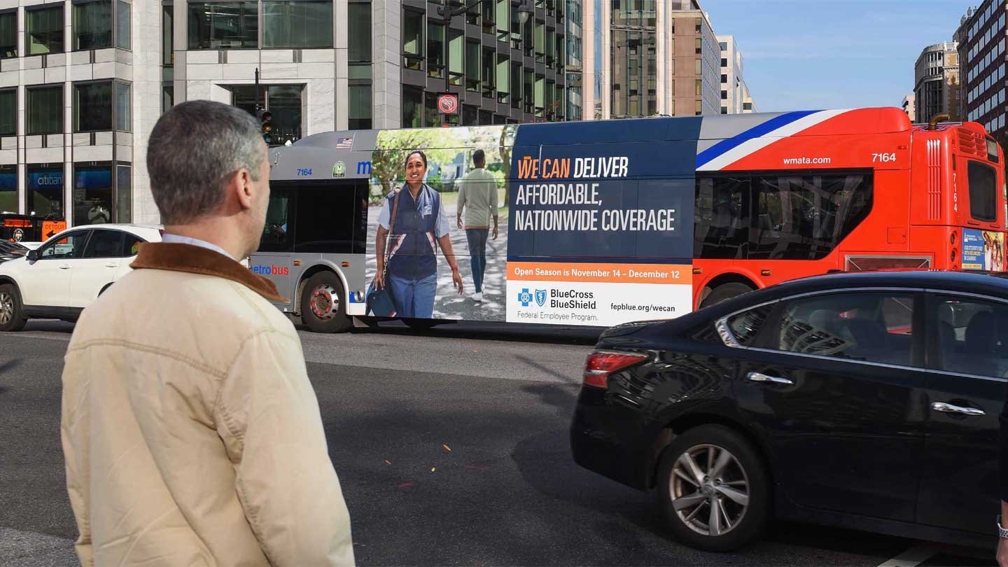 out of home transit advertising blue cross blue shield