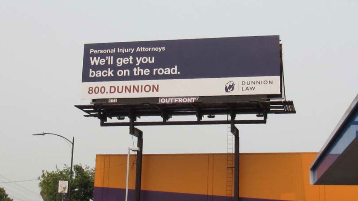 out of home billboard advertising dunnion law group