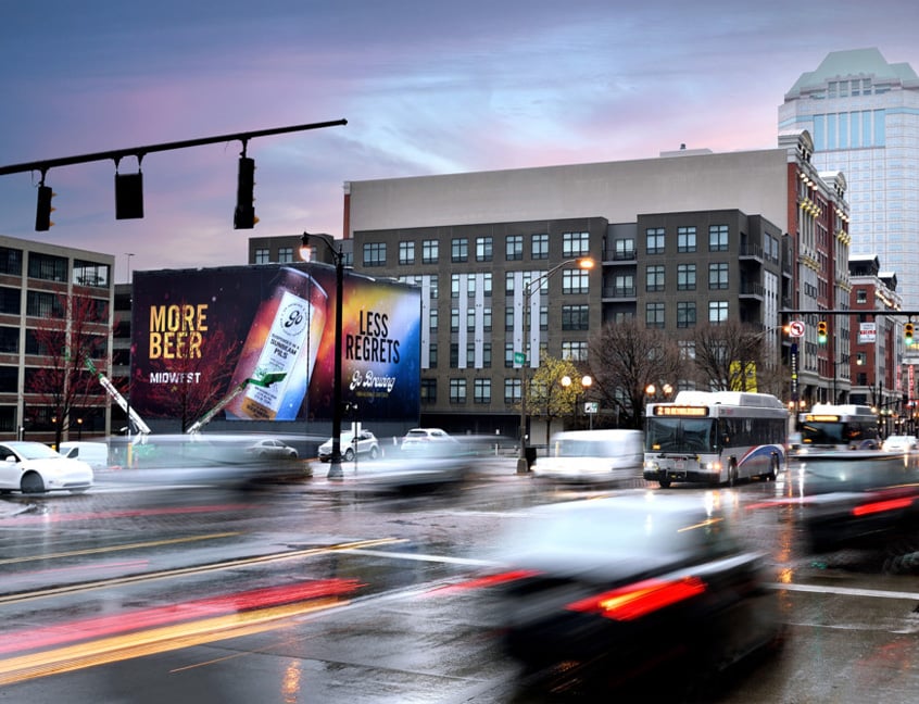 go brewing billboards in chicago and columbus ohio out of home advertising 