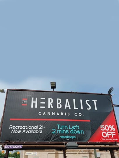 out of home billboard advertising herbalist