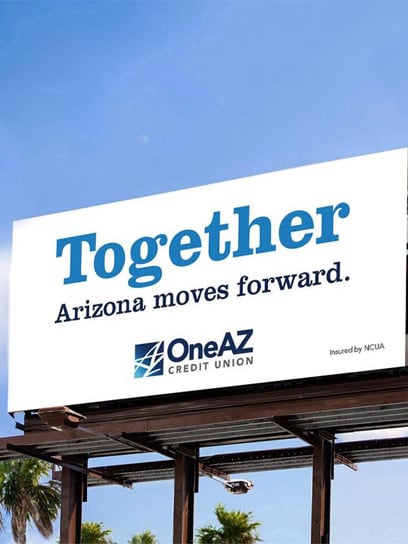 out of home billboard advertising oneaz credit union