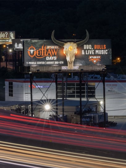 out of home billboard advertising professional bull riders