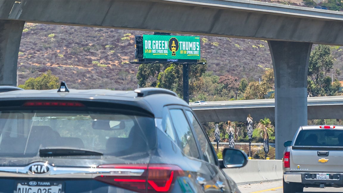 out of home billboard advertising dr green thumb
