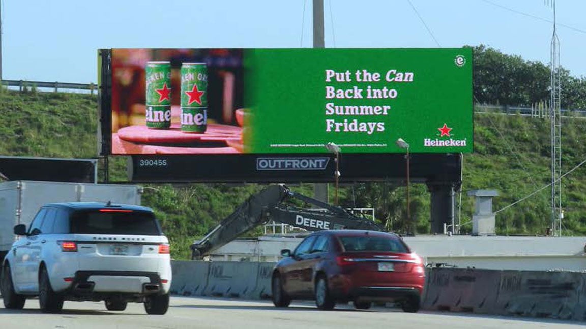 out of home billboard advertising heineken