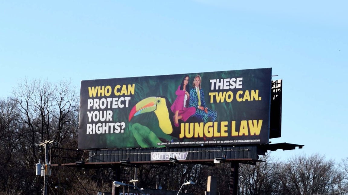 out of home billboard advertising jungle law
