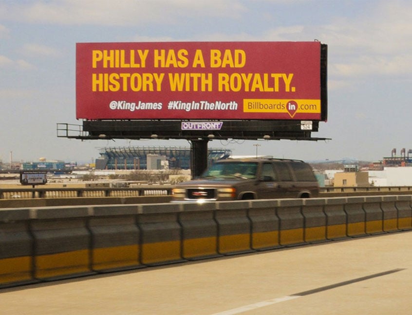 out of home billboard advertising lebron james