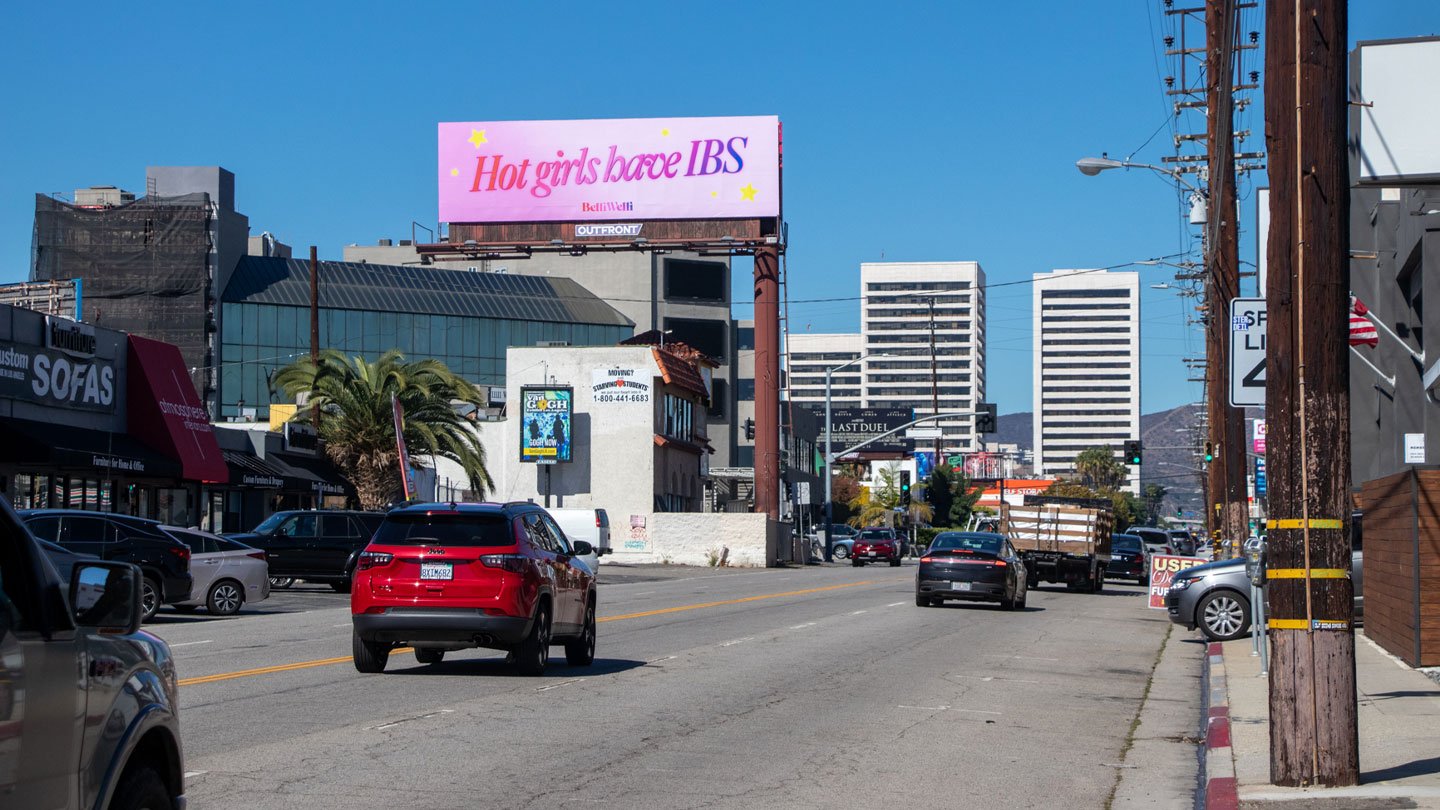 billboard out of home advertising in los angeles for belliwelli